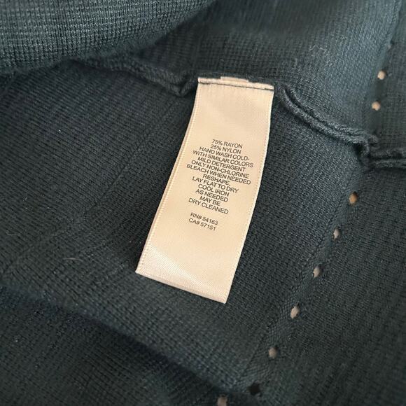 Eliza J Knit Dress Midi Fit & Flare Sweater Dark Green Zip Back Classic Office - Picture 8 of 11